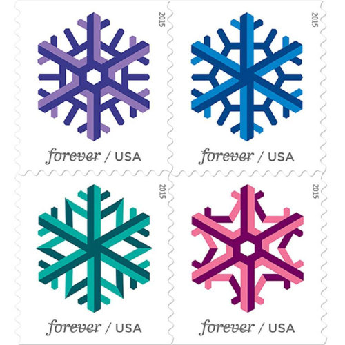 Geometric Snowflakes 2015 - 5 Booklets / 100 Pcs