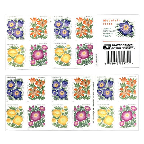 Mountain Flora 2022 - 5 Booklets / 100 Pcs