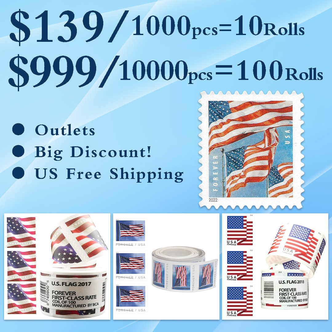 Forever Stamps First Class Mail Postage Stamps U.S. Flag 2017 Roll of 100 -  Postagestampsdeals