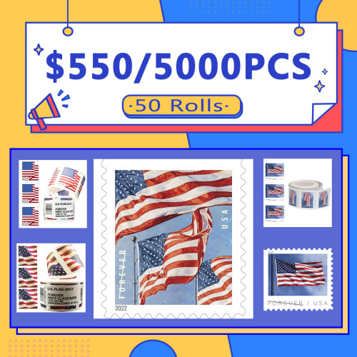 📣 Big Discount ! 50 Rolls of Flag. $550/5000PCS