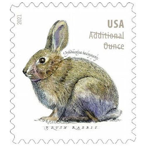 Brush Rabbit Stamp 2021 - 5 Sheets / 100 Pcs