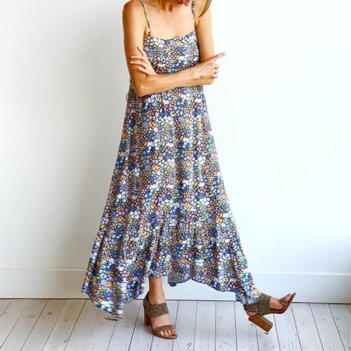 Sexy Glamorous Sling Floral Maxi Dress