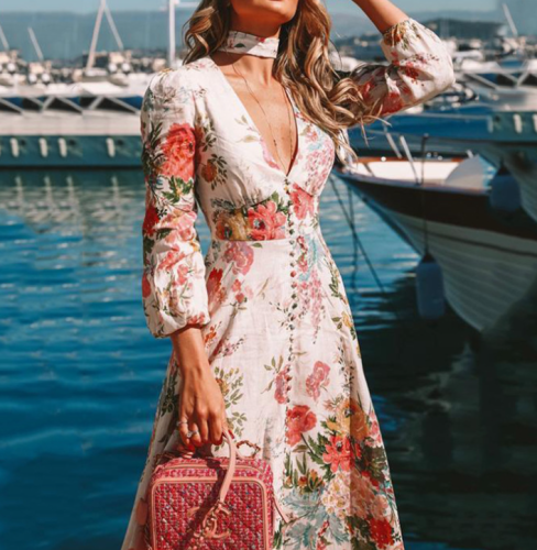 Bohemian Splicing Vintage Printed Colour Maxi Dresses