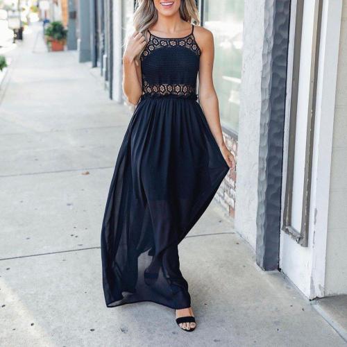 New Sleeveless Solid Color Maxi Dress
