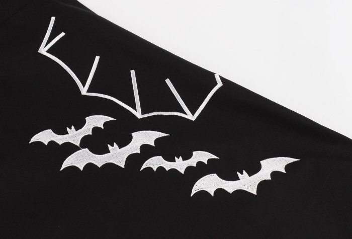 Halloween 5XL 4XL Plus Size Bat Embroidery Dress Women Punk Party Dresses Bowknot Self Gothic Dress Clothing Swing Vestidos