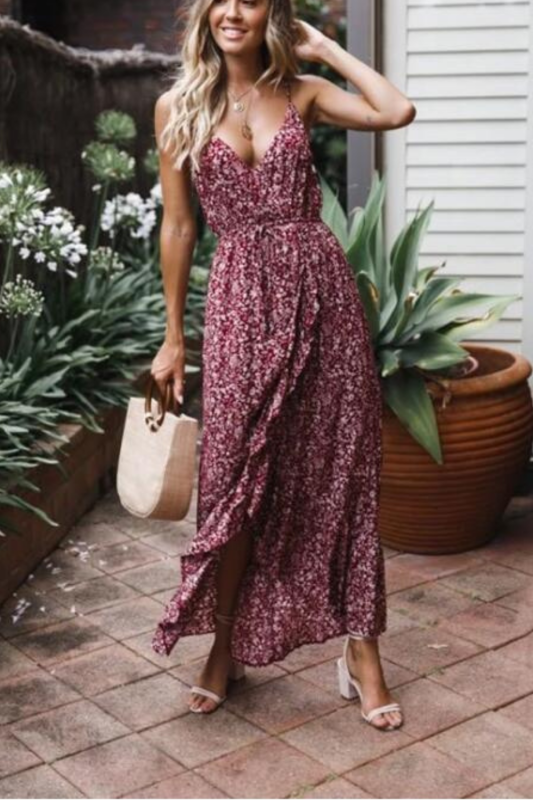 Sexy Print Ruffles Mid Summer Dress Women Casual Party Dress Strapless Print Beach Bohemian Long Dress Vestidos