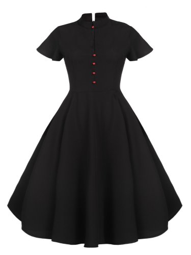 1950s High Neck Baltimore Swing Dress