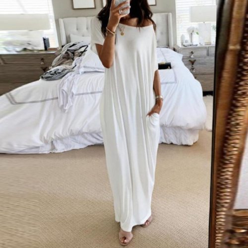 Women Loose Long Oversized Summer Plus Size Ladies African Casual Fashion Maxi Dress