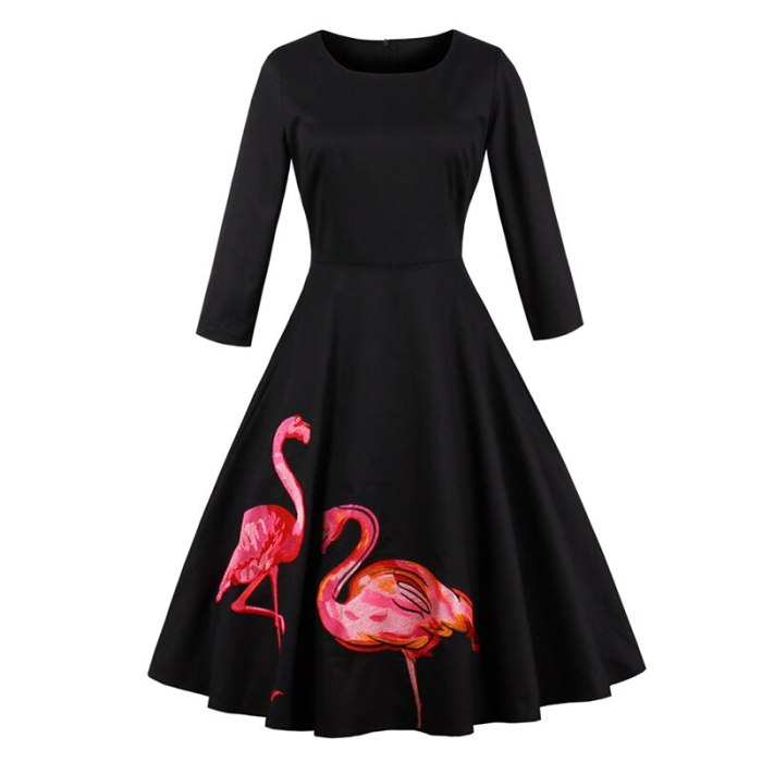 Embroidery Autumn Winte Dress 2021 Women Vintage Long Sleeve Vestidos Elegant Style Retro Party Dress Plus Size