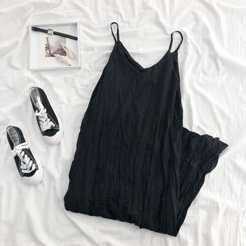 Sleeveless Dress Women College Fashion Elegant Design Ins Summer Classy Popular Temperament Aesthetic Teenagers Solid All-match