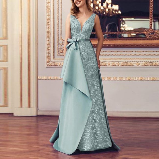 Woman Dress Formal Prom Party Ball Gown Sexy Sleeveless Backless Long Party Dresses for women