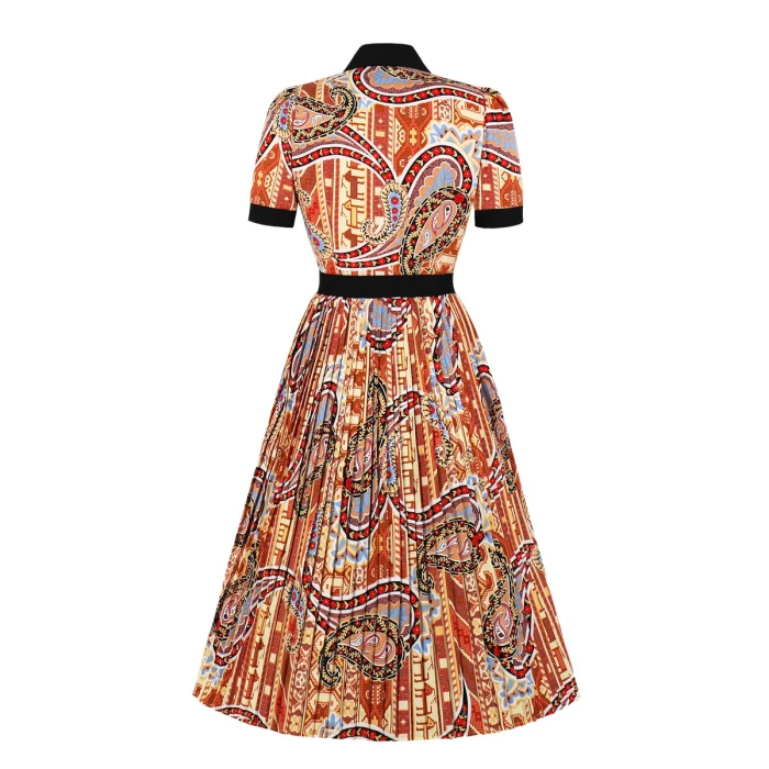 Dresses For Women African Clothes Pleated Midi Dress Dashiki Ladies Short Sleeve Ankara Africa Dress Elegant Dress