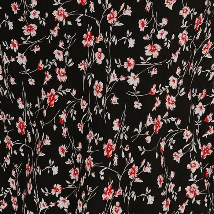 V-neck Floral Print Backless Side Splits Dress