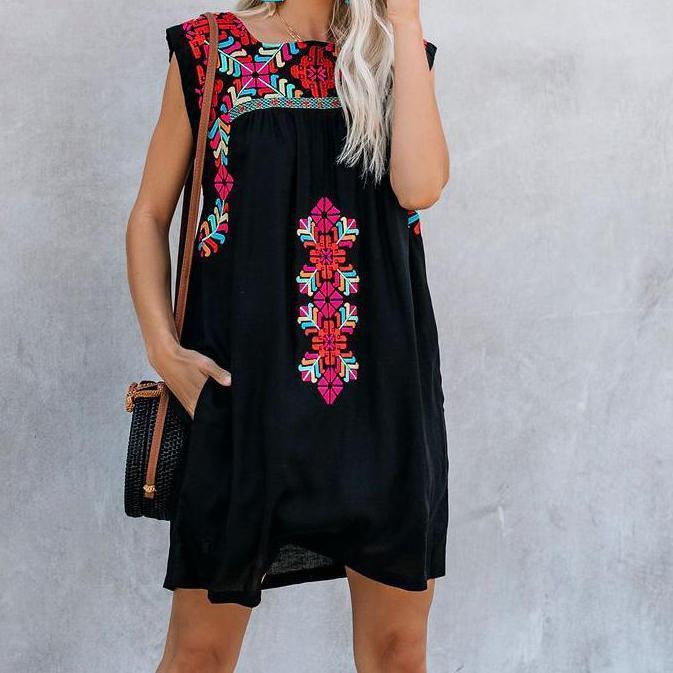 Summer New Embroidered Casual Dress