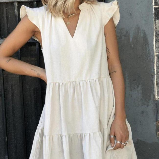 Casual Solid Short Sleeve Dress