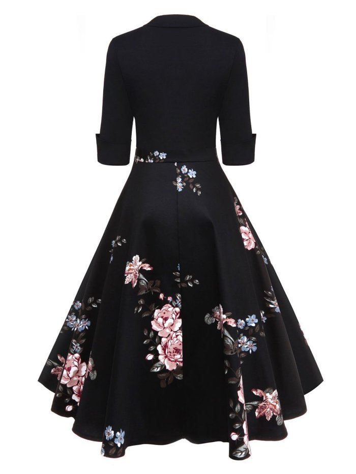 1950s Floral Patchwork Dress