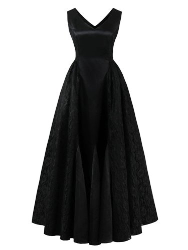 1950s Lace Maxi Plus Size Dress