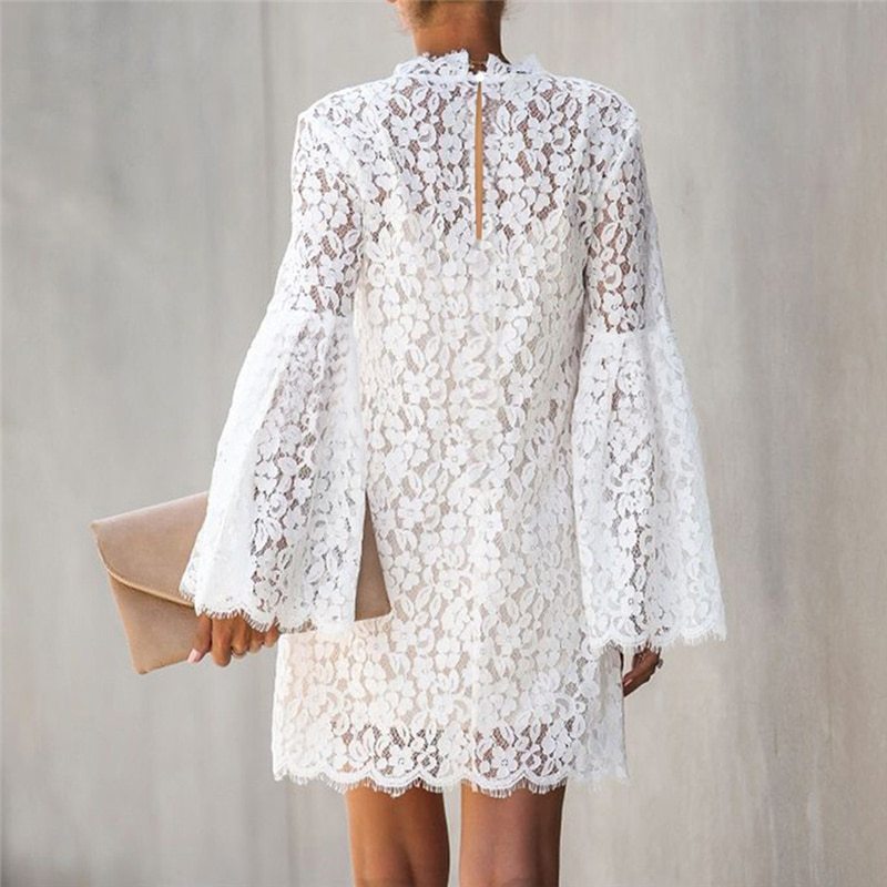 2021 Spring And Summer Fashion New European And American Sexy Lace Sling Long Sleeve Two-Piece Dress Trend 436