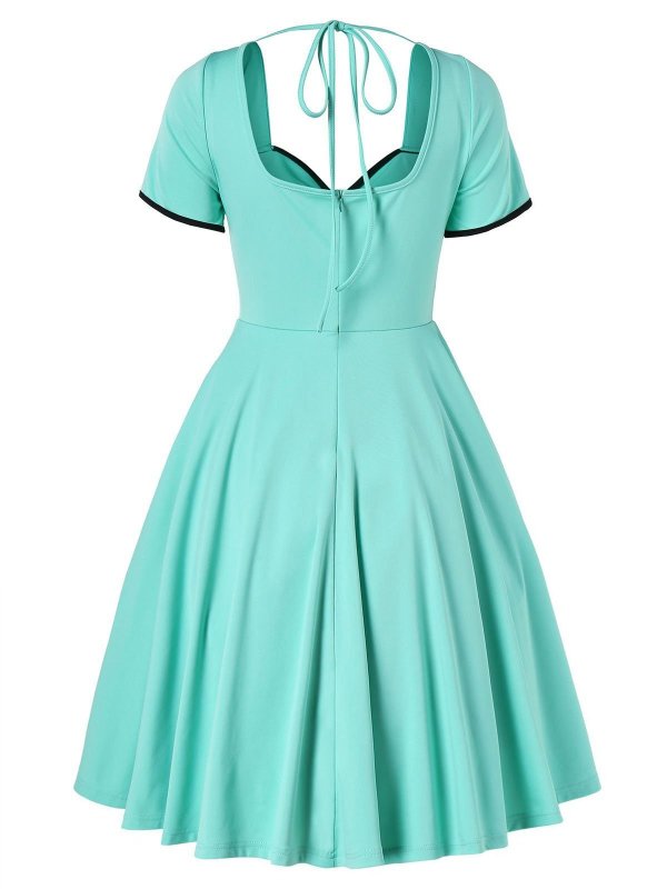 Light Green 1950s Swing Dress