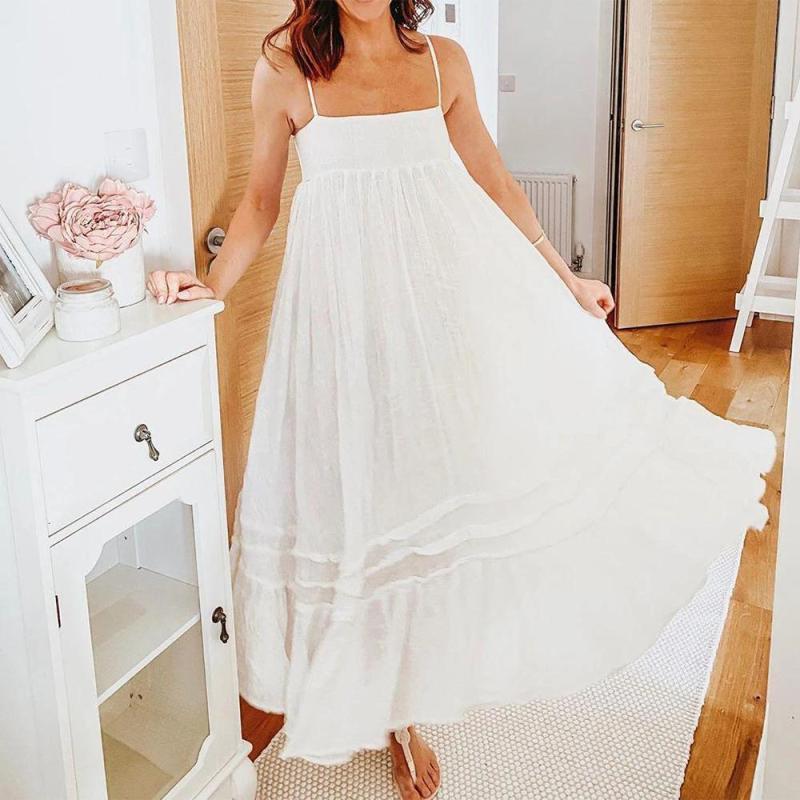 Pure White Sling Loose Fairy Dress