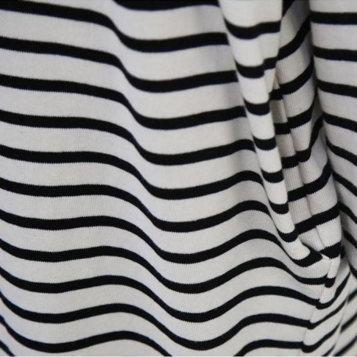 2021 Spring&Summer New Korean Loose Thin Slit Simple Striped Casual Plus Size Round Neck Pocket Women A-line Dress Free Shipping