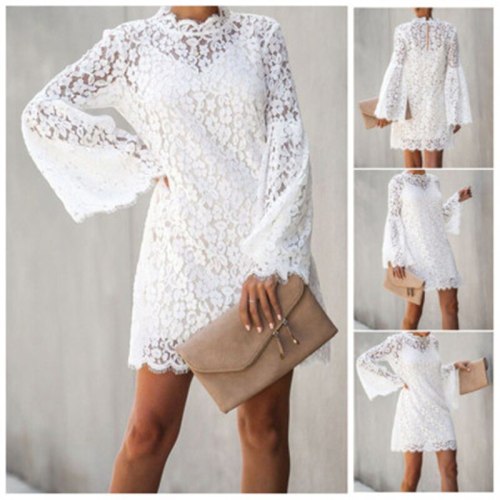 2021 Spring And Summer Fashion New European And American Sexy Lace Sling Long Sleeve Two-Piece Dress Trend 436