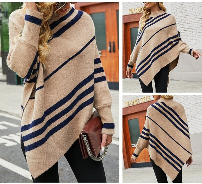 Women's New 2021 Oversized Sweater Women's Winter Clothing Knitted Women's Shawl Wrapped Tassel Casual Loose Aesthetic Cable Str