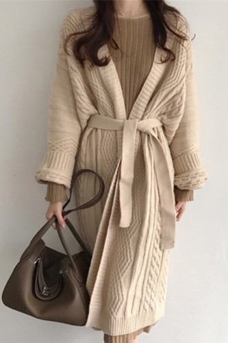 Women's Casual Sweater Knitted Long Cardigans