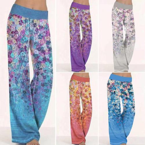 Loose Fitness Leggings Women Daily Casual Print Stretchy Wide Leg Leggins Palazzo Lounge Plus size Long Pants Women штаны