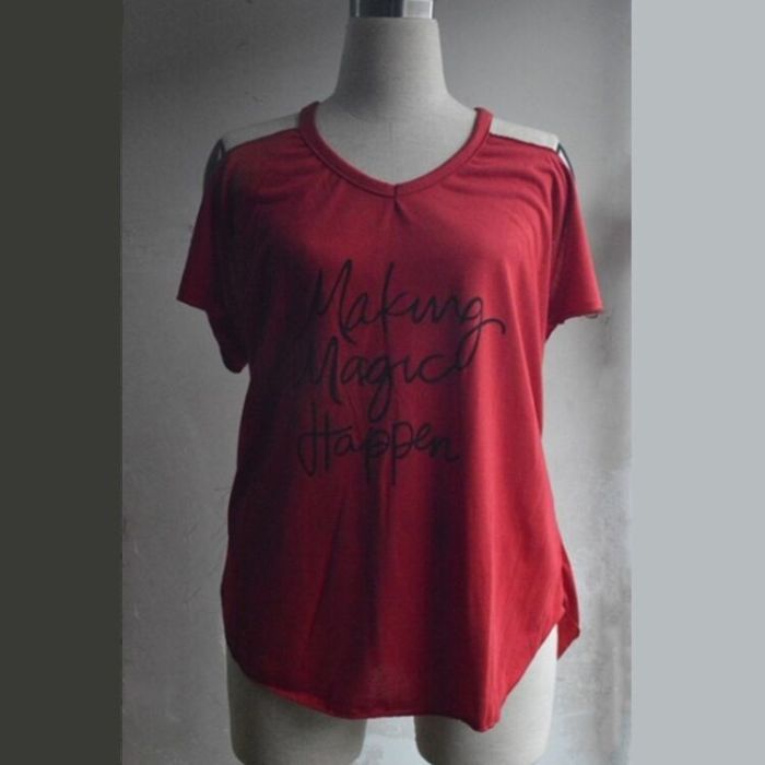 Women Summer T-shirt Sexy Spaghetti Straps V Neck Short Sleeve Twist Knot T shirt Loose Tops Lady Tee Shirt Plus Size