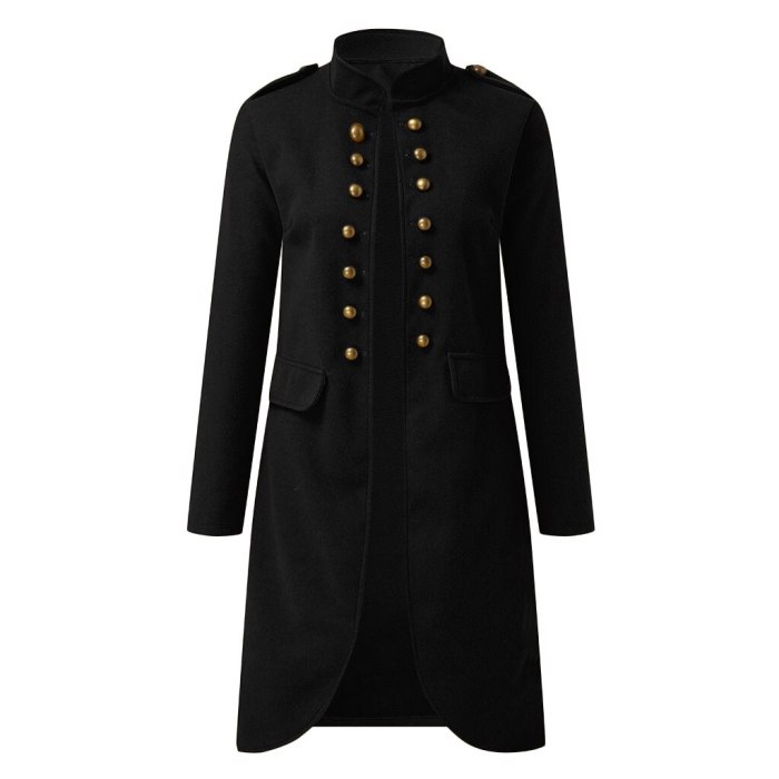 England style long sleeve stand collar double button slim long cardigan jacket Yellow,black,wine red, green solid women coat