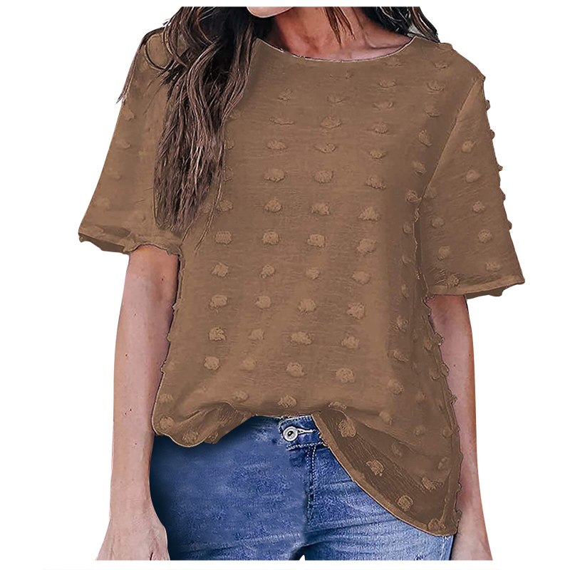 New Women's Dress Women Fashion Short Sleeve Round Neck Solid Color T-Shirt Tops For Female Платье Летнее camisetas de mujer