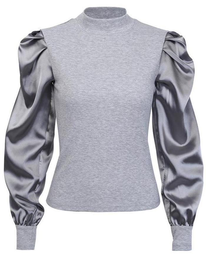 Mock Neck Long Sleeve Sweatshirt