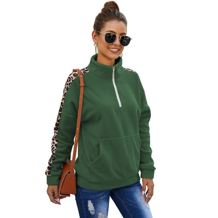 2021 Autumn Winter Leopard Vintage Pullovers Sweatshirt Women Long Sleeve Plus Size Fashion Pullover Tops Woman Warm Sweatshirts