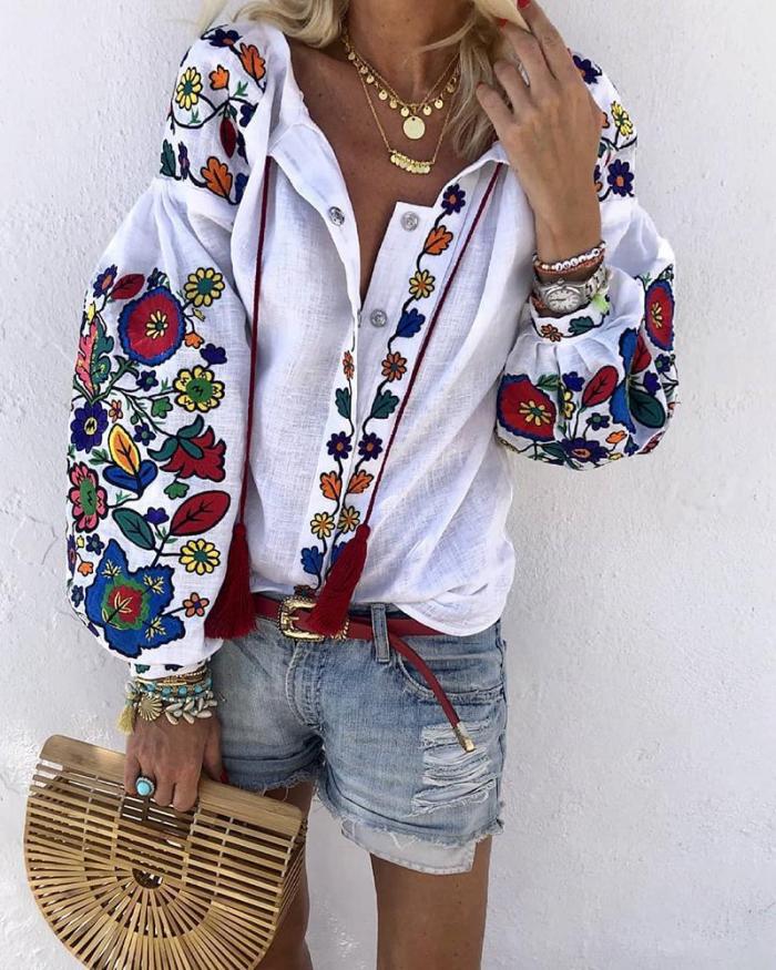 Women Floral Print Blouse Sexy V Neck Party Shirts 2021 Summer Tunic Beach Tops Office Ladies Casual Blusas Plus Size