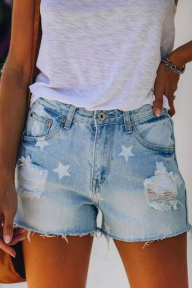 Plus Size 2021 High Waist Jeans Casual Fashion Print Tassel Street Style Distressed Jeans Skinny