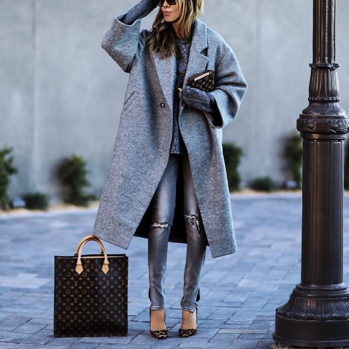 Fashion Solid Color Lapel Woollen Coat