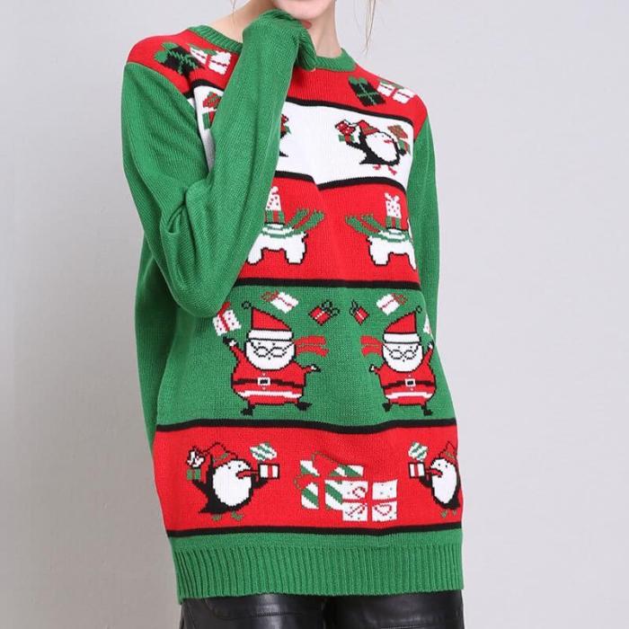 Ugly Christmas Crew Neck Knitting Sweater