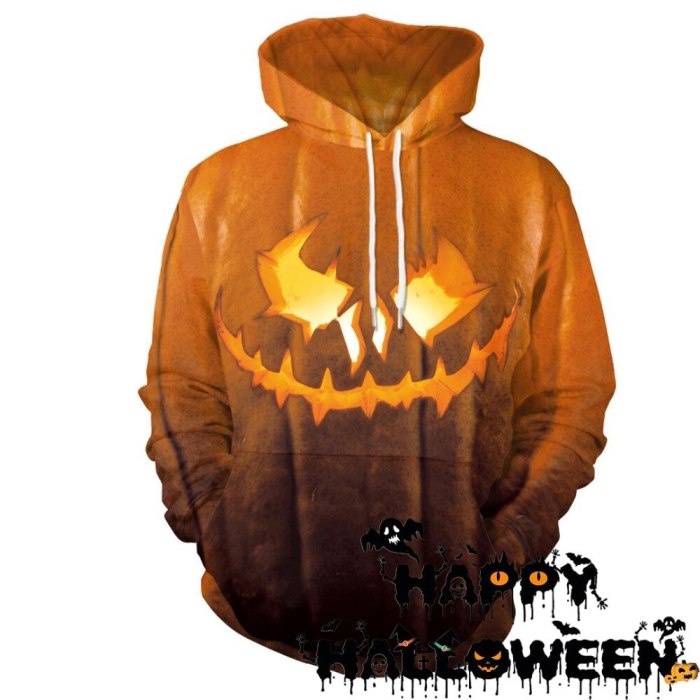 2021 Newest Halloween Night Horror Lantern Sweatshirt Coat Party Unisex Costume 3D Printing Hoodies Ghost Pullover Tops