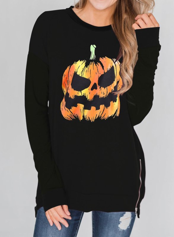 Halloween Pumpkin Print Funny Hoodie