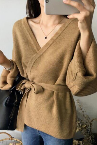 Casual Full Sleeve Loose Knitted Sweater Cardigans