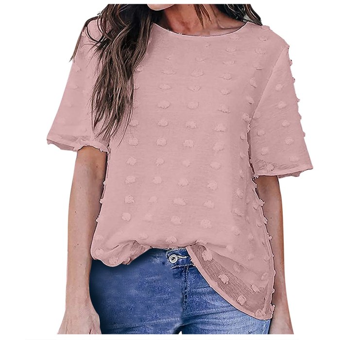 New Women's Dress Women Fashion Short Sleeve Round Neck Solid Color T-Shirt Tops For Female Платье Летнее camisetas de mujer