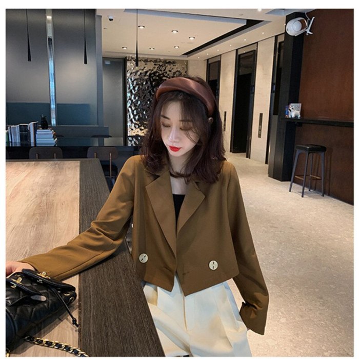 2021 Women Sweet Breasted Notched Collar Pink Tweed Woolen Short Blazer Coat Vintage Female Outerwear Chic Tops Size M-4XL