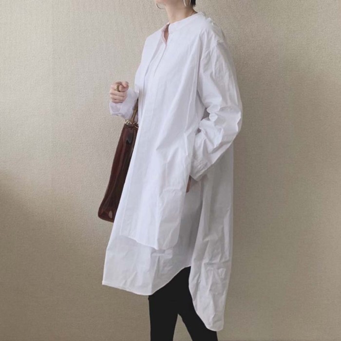 Korean Fashion Women Blouse 2021 Spring Summer Long Sleeve Fake Two Piece Patchwork Pullover Loose White Shirts Female Tops