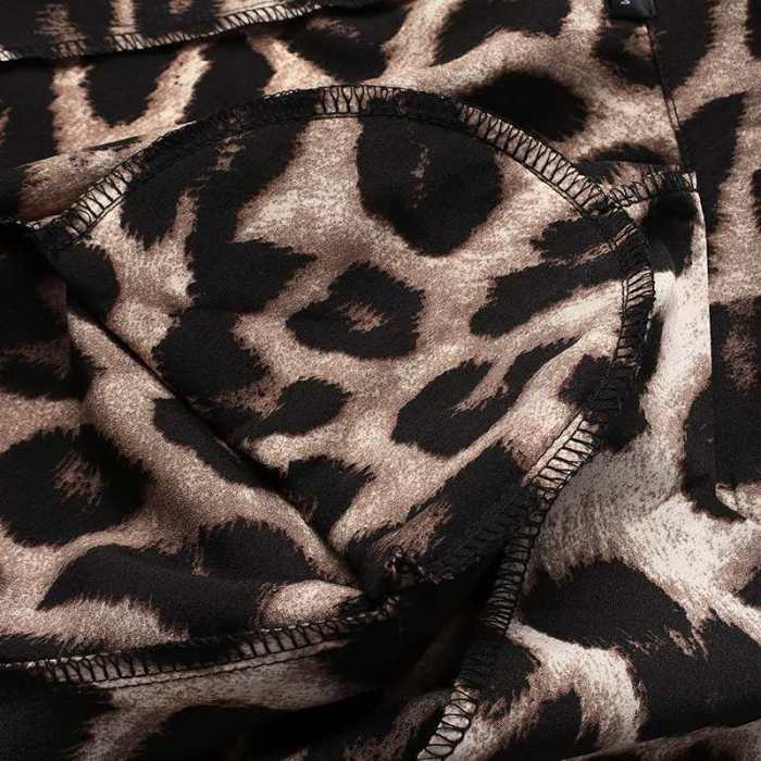 2021 Women Blazer Fashion Ladies Office Suits Spring Autumn Female Leopard Lapel Coat Single Button Outwear