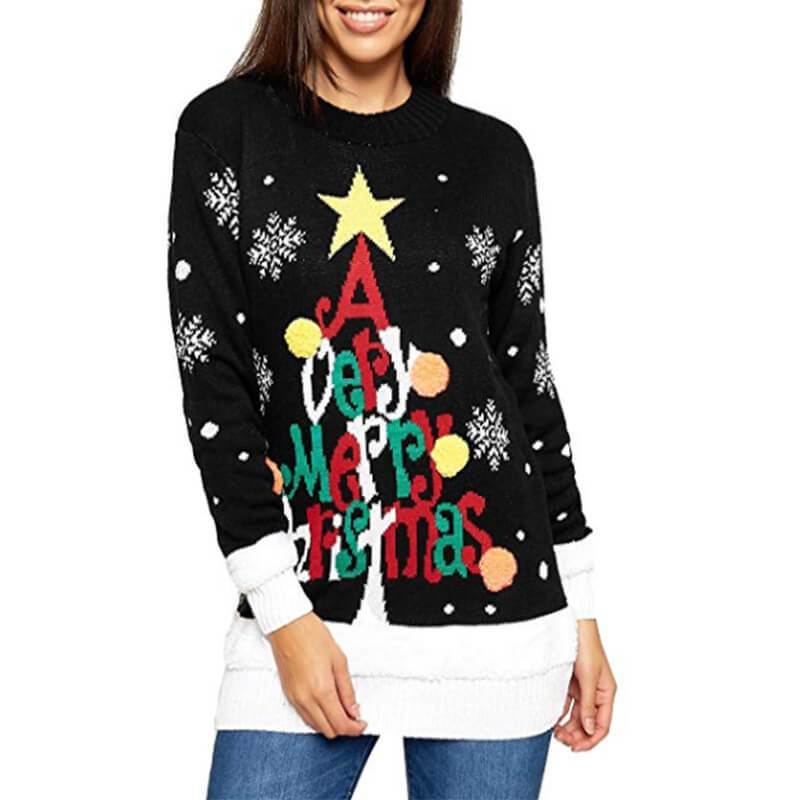 Funny Ugly Christmas Letter Pullover Sweater