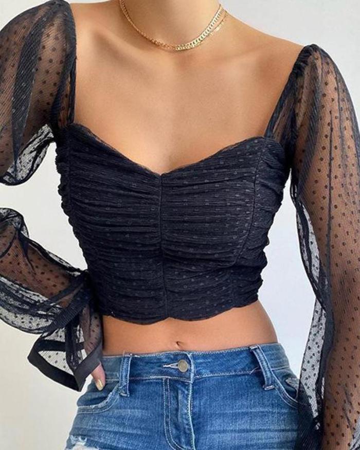 Ruched Corset Detail Crop Top