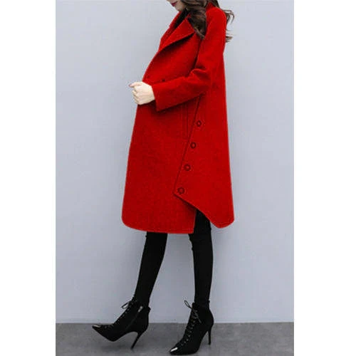 Office Lady 2021 Fashion New Autumn And Winter Warm Women's Clothing Korean Loose Size Medium Long Woolen Jacket Tweed Coats