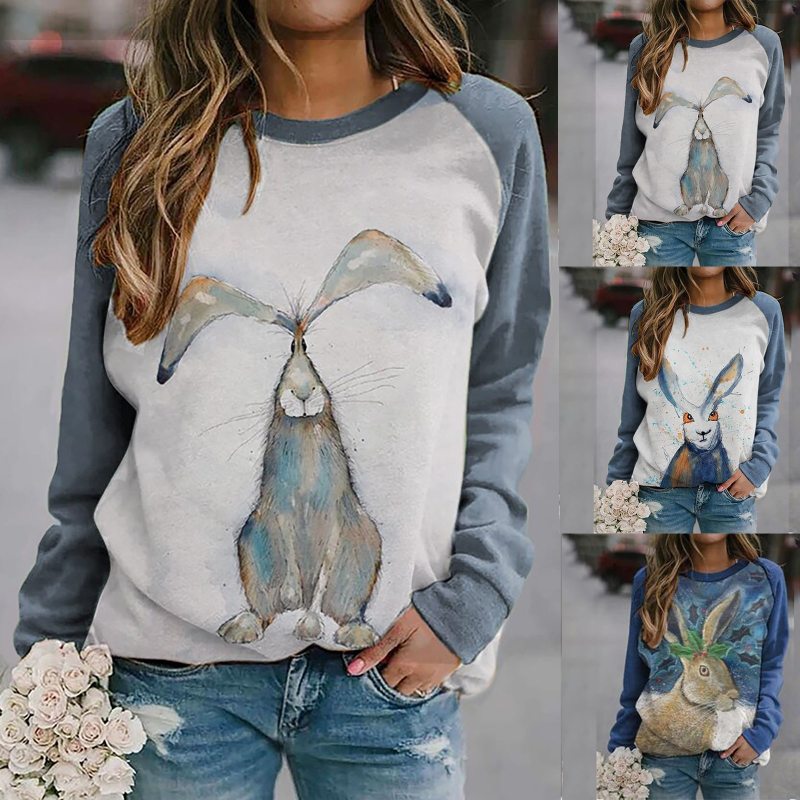 Women's Pullover Sweater Animal Print Sweatshirts