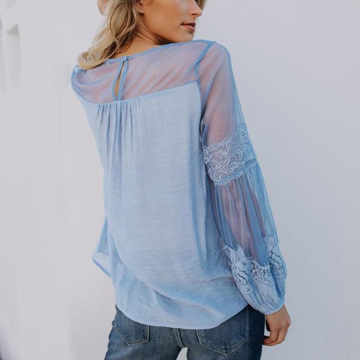 Loose Casual Long-sleeved Blouses
